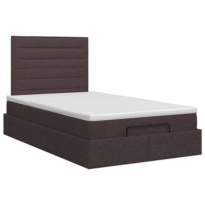 Pat ottoman cu saltea Maro închis 120 x 190 cm Țesătură WALTI