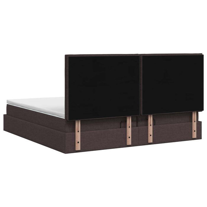 Pat ottoman cu saltea Maro închis 200 x 200 cm Țesătură WALTI
