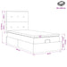 Pat ottoman cu saltea cu headboard Crem 80 x 200 cm Țesătură - WALTI WALTI