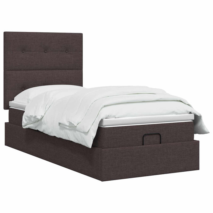Pat ottoman cu saltea Maro închis 100 x 200 cm Țesătură - WALTI WALTI