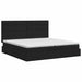 Pat ottoman cu saltea cu headboard Negru 200 x 200 cm Țesătură - WALTI WALTI