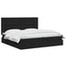 Pat ottoman cu saltea cu headboard Negru 200 x 200 cm Țesătură - WALTI WALTI
