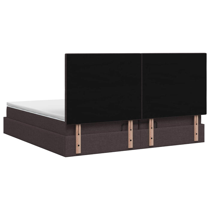 Pat ottoman cu saltea Maro închis 200 x 200 cm Țesătură WALTI