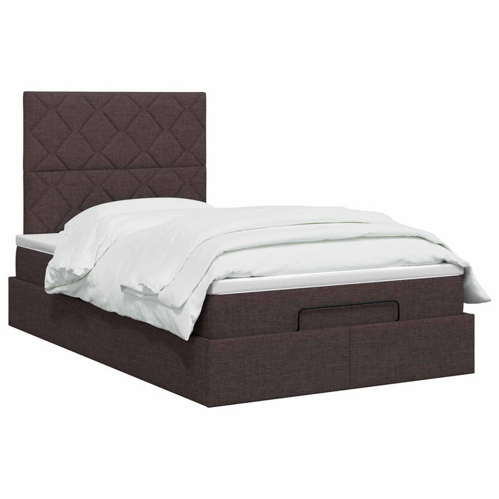 Pat ottoman cu saltea Maro închis 120 x 190 cm Țesătură WALTI