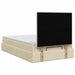Pat ottoman cu saltea cu headboard Crem 120 x 200 cm Țesătură - WALTI WALTI