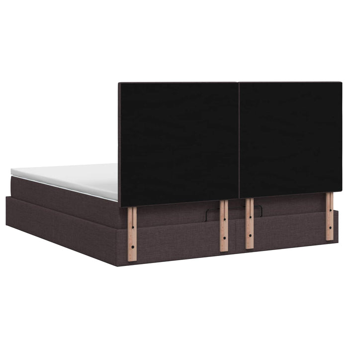 Pat ottoman cu saltea Maro închis 140 x 200 cm Țesătură WALTI