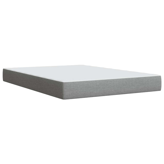 Pat ottoman cu saltea Gri deschis 160 x 200 cm Țesătură - WALTI WALTI
