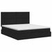 Pat ottoman cu saltea cu headboard Negru 160 x 200 cm Țesătură - WALTI WALTI