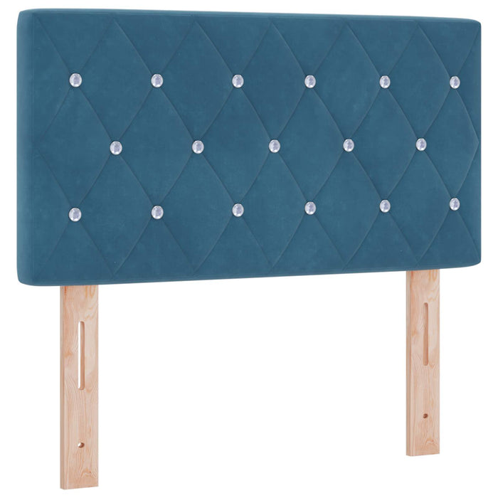 Pat ottoman cu saltea Albastru închis 80 x 200 cm Catifea WALTI