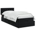 Pat ottoman cu saltea cu headboard Negru 90 x 190 cm Catifea - WALTI WALTI
