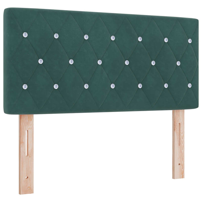 Pat ottoman cu saltea Verde închis 90 x 200 cm Catifea WALTI