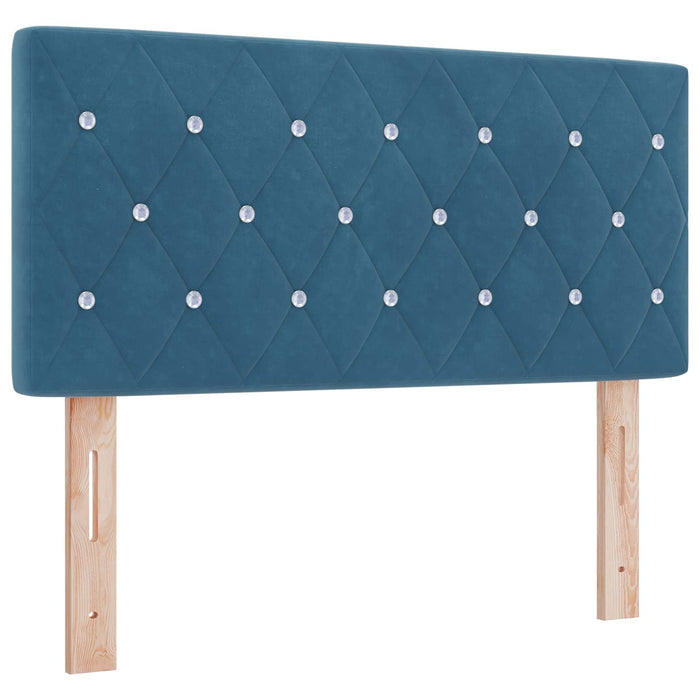 Pat ottoman cu saltea Albastru închis 90 x 200 cm Catifea WALTI