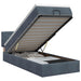 Pat ottoman cu saltea Gri închis 100 x 200 cm Catifea - WALTI WALTI