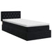 Pat ottoman cu saltea cu headboard Negru 100 x 200 cm Catifea - WALTI WALTI