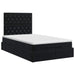Pat ottoman cu saltea cu headboard Negru 120 x 190 cm Catifea - WALTI WALTI