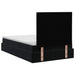 Pat ottoman cu saltea cu headboard Negru 120 x 190 cm Catifea - WALTI WALTI