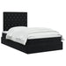 Pat ottoman cu saltea cu headboard Negru 120 x 190 cm Catifea - WALTI WALTI