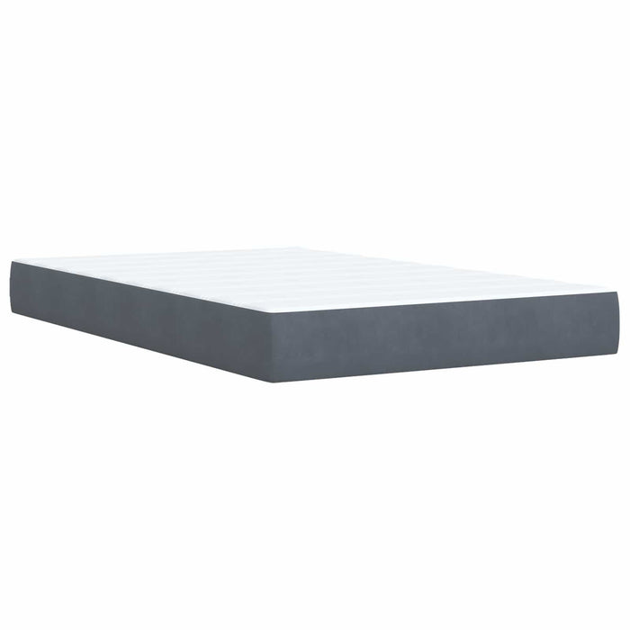 Pat ottoman cu saltea Gri închis 120 x 200 cm Catifea - WALTI WALTI
