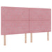Pat ottoman cu saltea cu headboard Roz 180 x 200 cm Catifea - WALTI WALTI
