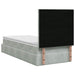 Pat ottoman cu saltea Gri deschis 100 x 200 cm Catifea - WALTI WALTI