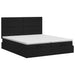 Pat ottoman cu saltea cu headboard 2 buc. Negru Țesătură - WALTI WALTI