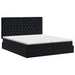 Pat ottoman cu saltea cu headboard 2 buc. Negru Catifea - WALTI WALTI