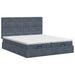 Pat ottoman cu saltea cu headboard 2 buc. Gri închis Catifea - WALTI WALTI