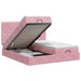 Pat ottoman cu saltea cu headboard 2 buc. Roz Catifea - WALTI WALTI