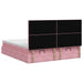 Pat ottoman cu saltea cu headboard 2 buc. Roz Catifea - WALTI WALTI