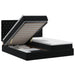 Pat ottoman cu saltea cu headboard 2 buc. Negru Catifea - WALTI WALTI