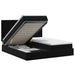 Pat ottoman cu saltea cu headboard 2 buc. Negru Catifea - WALTI WALTI