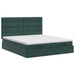 Pat ottoman cu saltea cu headboard 2 buc. Verde închis Catifea - WALTI WALTI