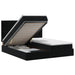 Pat ottoman cu saltea cu headboard 2 buc. Negru Catifea - WALTI WALTI