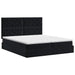Pat ottoman cu saltea cu headboard 2 buc. Negru Catifea - WALTI WALTI