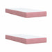 Pat ottoman cu saltea cu headboard 2 buc. Roz Catifea - WALTI WALTI