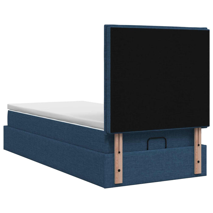 Pat Ottoman cu Saltea și LED albastru 90 x 200 cm Țesătură WALTI
