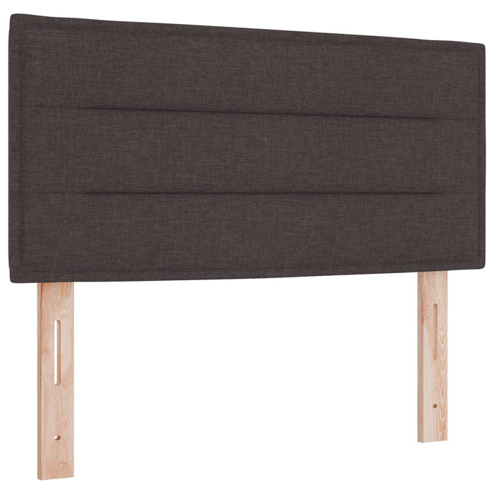 Pat Ottoman cu Saltea și LED Maro închis 120 x 190 cm Țesătură WALTI
