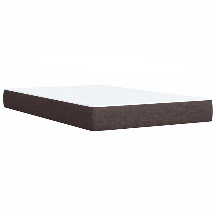 Pat Ottoman cu Saltea și LED Maro închis 120 x 190 cm Țesătură WALTI