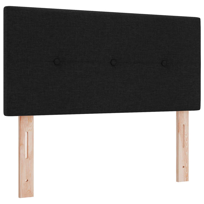 Pat Ottoman cu Saltea și LED Negru 120 x 190 cm Țesătură - WALTI WALTI