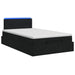 Pat Ottoman cu Saltea și LED Negru 120 x 190 cm Țesătură - WALTI WALTI