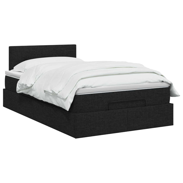 Pat Ottoman cu Saltea și LED Negru 120 x 190 cm Țesătură - WALTI WALTI