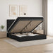 Pat ottoman cu saltea cu headboard Negru 140 x 200 cm Țesătură - WALTI WALTI