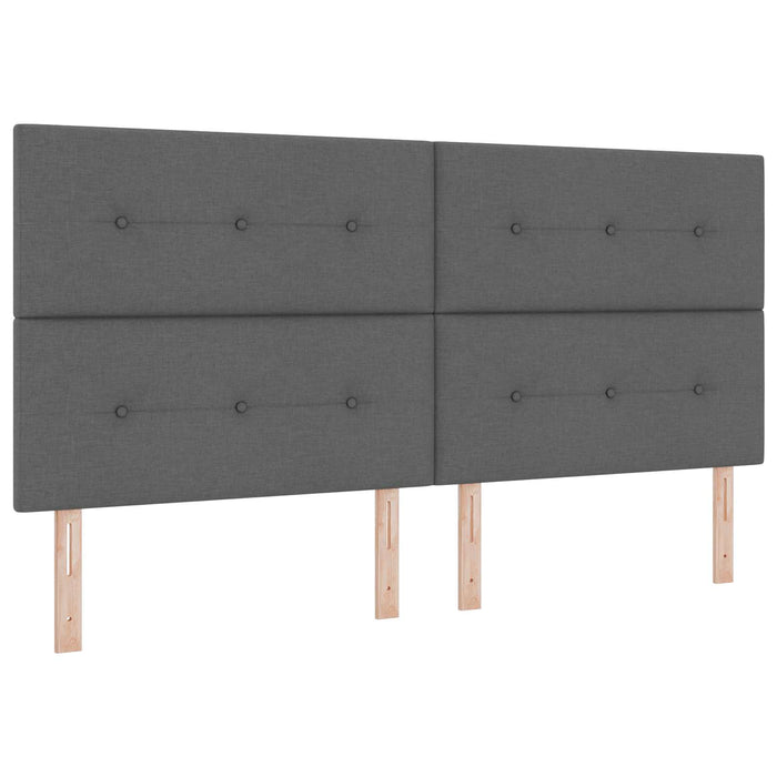 Pat Ottoman cu Saltea și LED Maro închis 200 x 200 cm Țesătură WALTI