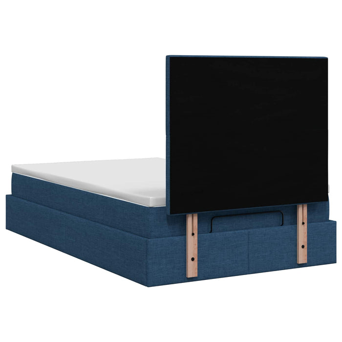 Pat Ottoman cu Saltea și LED albastru 120 x 200 cm Țesătură WALTI