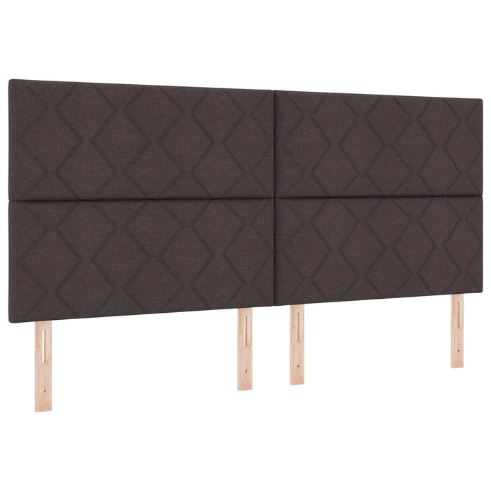 Pat Ottoman cu Saltea și LED Maro închis 200 x 200 cm Țesătură WALTI