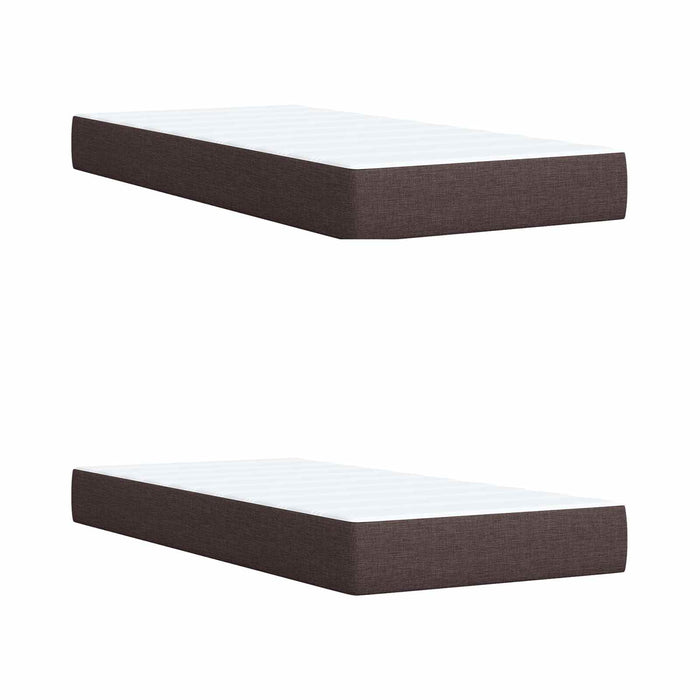 Pat Ottoman cu Saltea și LED Maro închis 200 x 200 cm Țesătură WALTI