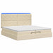 Pat Ottoman cu Saltea și LED Crem 200 x 200 cm Țesătură - WALTI WALTI