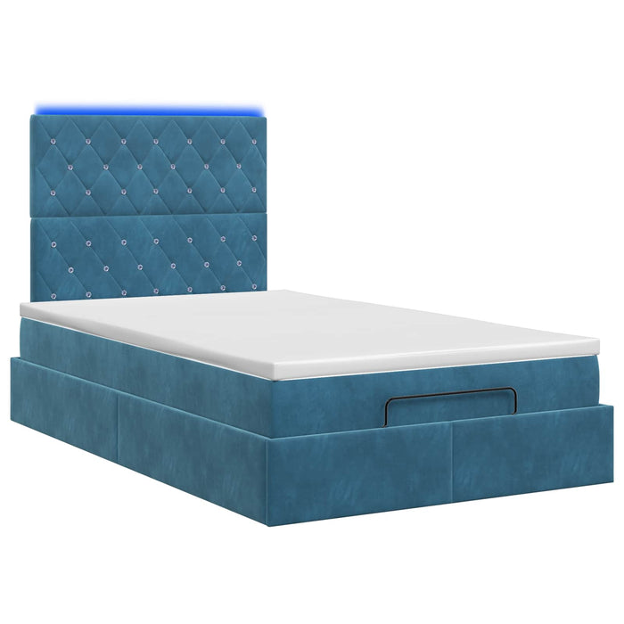 Pat Ottoman cu Saltea și LED Albastru închis 120 x 200 cm WALTI