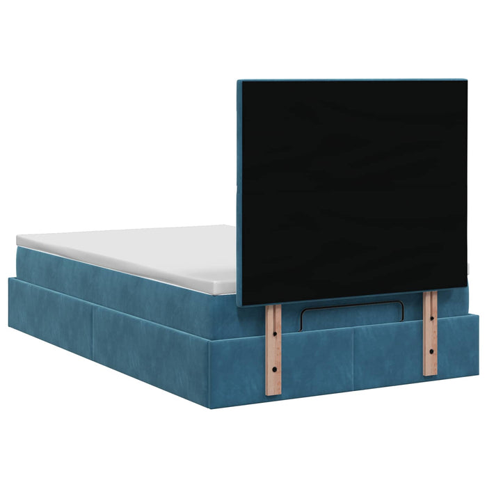 Pat Ottoman cu Saltea și LED Albastru închis 120 x 200 cm WALTI