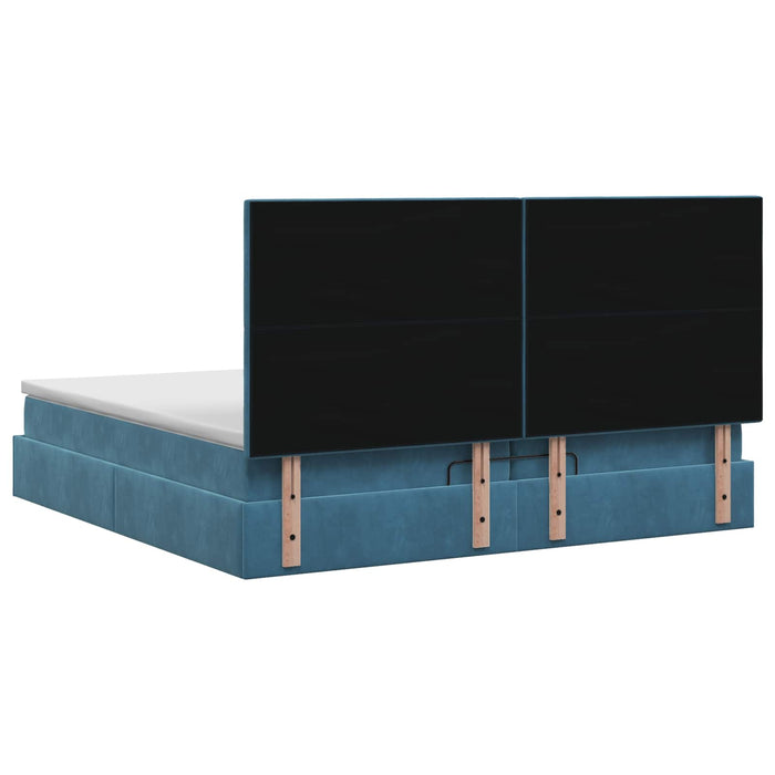 Pat Ottoman cu Saltea și LED Albastru închis 200 x 200 cm WALTI
